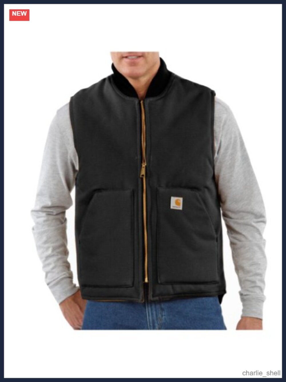 Firm Duck Work Vest Quilted Flannel Lined Hooded Utility